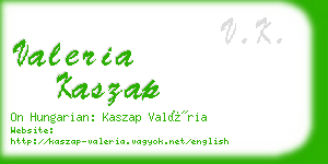 valeria kaszap business card